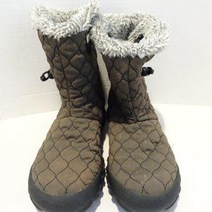 BOGS Waterproof B-Moc Quilted Boots Size 6 Brown Puffer Pull On